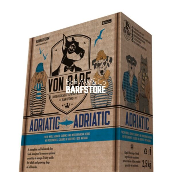 Von Barf ADRIATIC - Szardínia-Marha menü, komplett, darált 2,5kg (250g x 10db) - Image 2