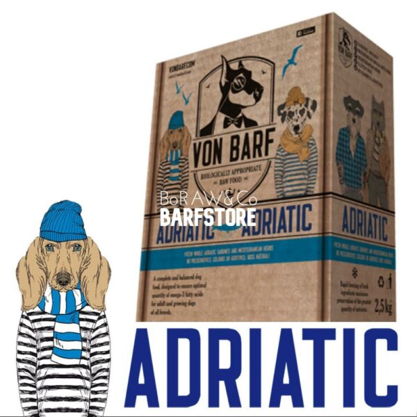 Von Barf ADRIATIC - Szardínia-Marha menü, komplett, darált 2,5kg (250g x 10db) - Image 1