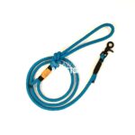 Hajókötél póráz türkizkék/fekete, fekete trigger, 150cm (EbLaszti)