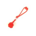 Hajókötél labda, duplaszárú, kicsi, piros (EbLaszti)