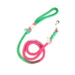 Pamutkötél póráz, mentazöld/rózsaszín, 140cm (EbLaszti)