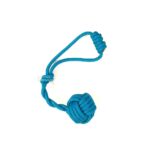 Hajókötél labda, duplaszárú, nagy, türkizkék (EbLaszti)