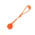 Hajókötél labda, duplaszárú, nagy, narancssárga (EbLaszti)