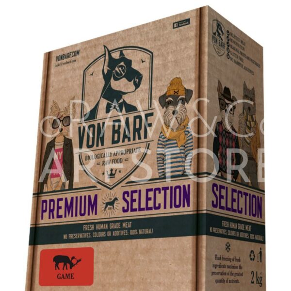 Von Barf Premium Selection GAME - Vad menü, komplett, darált 2kg (250g x 8db) - Image 2