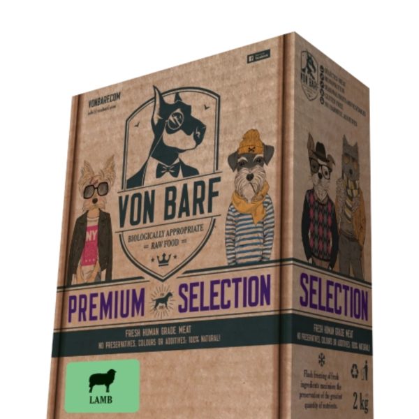 Von Barf Premium Selection LAMB - Bárány menü, komplett, darált 2kg (250g x 8db) - Image 2