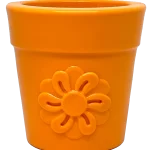 SodaPup® Flower Pot, Jutalomfalattal tölthető kutyajáték - Virágcsép "L", Narancs (14-30kg)