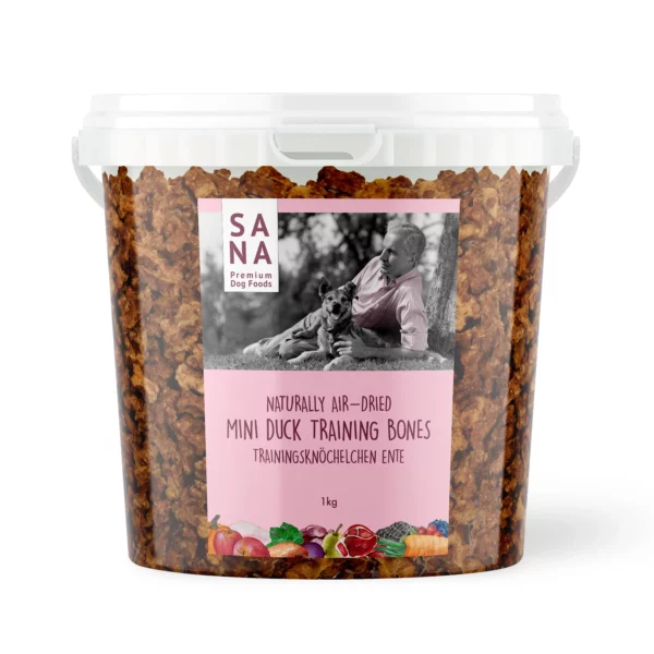 Mini Bones - Kacsahús tréning- és jutalomfalat, 1kg (SANADOG) - Image 1