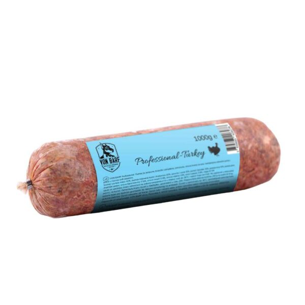 Von Barf Professional TURKEY - Pulyka menü, komplett, darált 1kg - Image 1