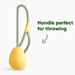 Kavics formájú labda kötélen, Citrom (BecoPets)