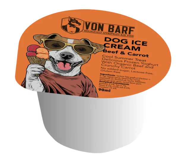 Von Barf Kutyafagyi - Marhahússal & Répával 90ml - Image 1