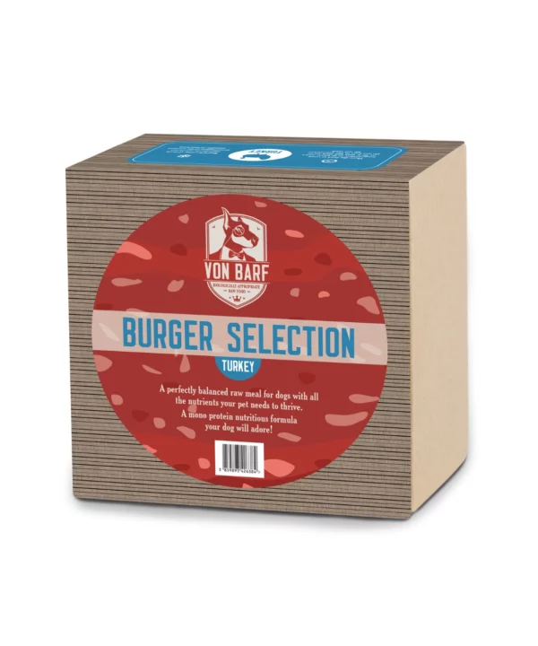 Von Barf BURGER TURKEY - Pulyka menü, komplett, darált 1kg (200g x 5db) - Image 1