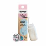 Mosható és ujjra húzható fogtisztító kendő kutyáknak és macskáknak, ajándék fogmosó porral (Furree)