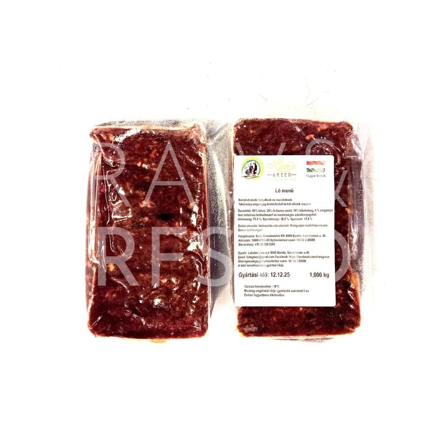 Ló menü 2x500g LGR Ló menü sárgarépával, komplett, darált 2x500g (Livi's Green) - Image 1