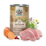 Pulykahús & édesburgonya kutyáknak, párolt komplett menü 400g (Wildes Land)