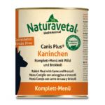 Canis Plus párolt komplett menü, nyúl vaddal és brokkolival, 800g (Naturavetal)